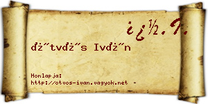 Ötvös Iván névjegykártya